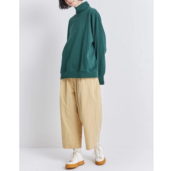 Veritecoeur Tops - Veritecoeur made in Japan high neck long sleeve tee (green)